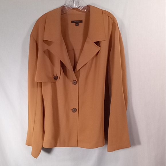J.Jill Wearever Camel Tan Lightweight Easy Care Jacket Size 3X - Picture 2 of 5